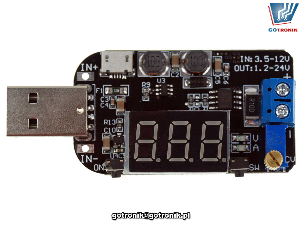 Przetwornica napiecia z USB na 0-30V 15W regulowana BTE-850