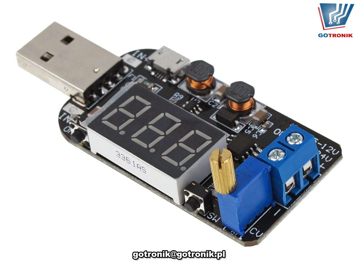 Przetwornica napiecia z USB na 0-30V 15W regulowana BTE-850
