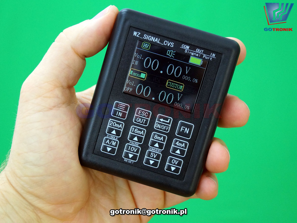Kalibrator napięcia i prądu WZ SIGNAL CVS zadajnik symulator pętli prądowej BTE-885