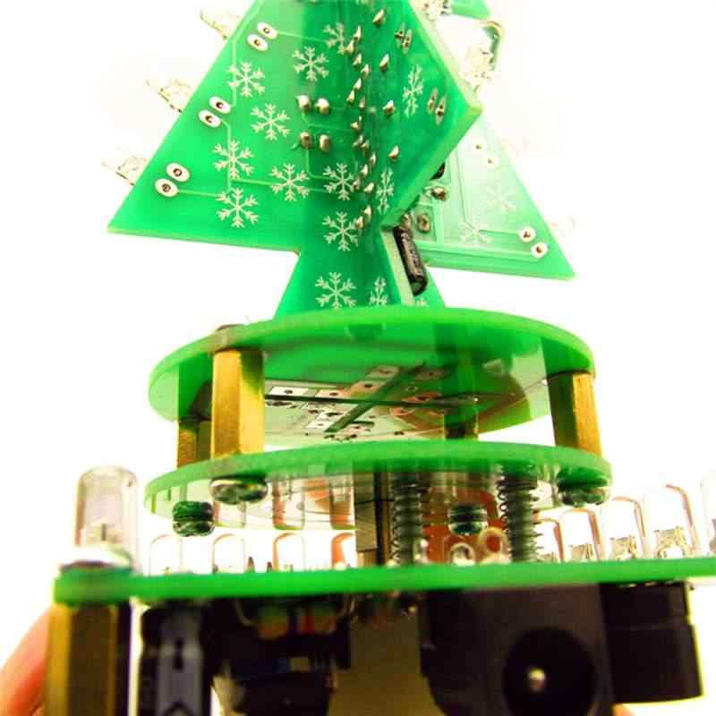 Choinka 3D LED migająca obrotowa zestaw do samodzielnego montażu KIT/DIY BTE-992