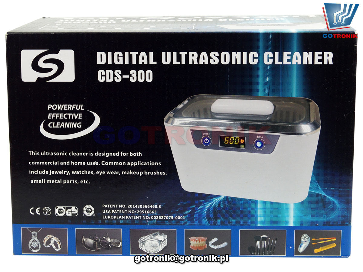 CDS-300 myjka ultradźwiękowa pojemność 800ml