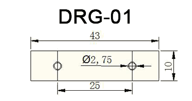 DRG-01 uchwyt mocujący na szynę DIN 35mm kolor szary Z317
