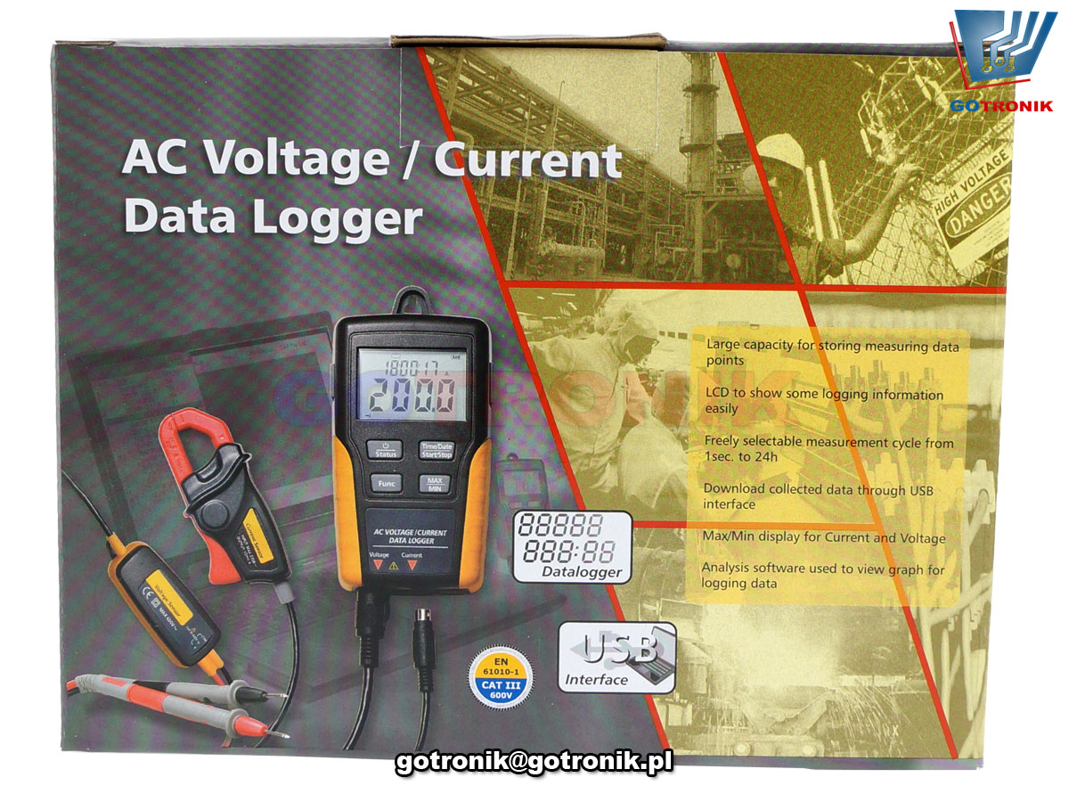 Miernik napięcia i prądu AC Data Logger DT-175CVS CEM rejestrator danych pomiarowych