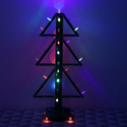 Choinka 3D LED - efekt świetlny z dźwiękiem