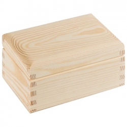 Szkatułka pudełko drewniane organizer z 2 przegródkami skrzynka 150x95x80mm