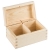 Szkatułka pudełko drewniane organizer z 2 przegródkami skrzynka 150x95x80mm