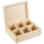 Szkatułka pudełko drewniane organizer z 6 przegródkami skrzynka 220x170x80mm