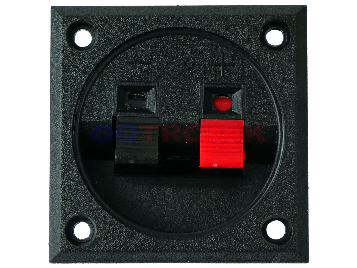 Gniazdo głośnikowe 2 pin kwadratowe 57mm x 57mm GNI0237 