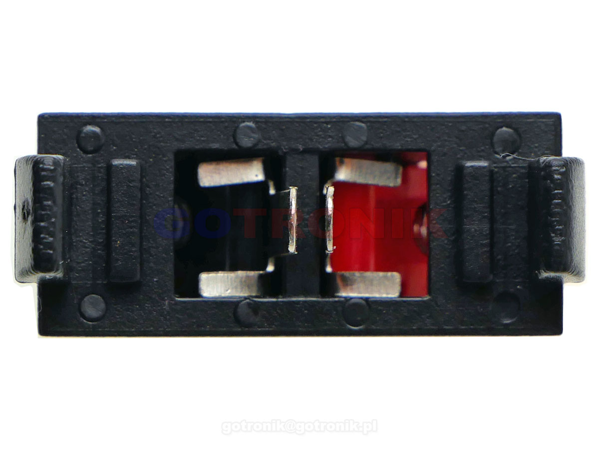 Gniazdo głośnikowe 2 pin prostokątne 12mm x 31mm GNI0244