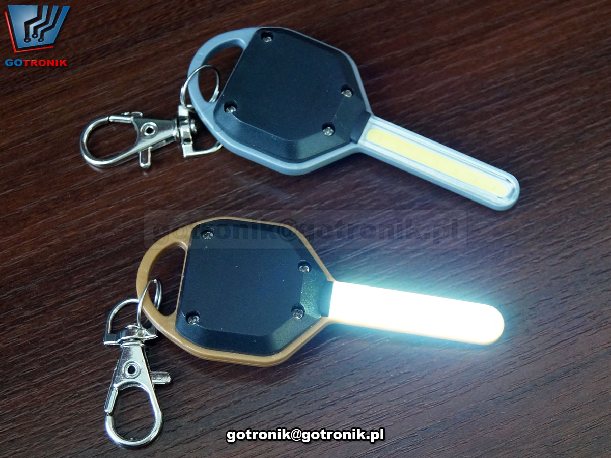 GOT-081 mini latarka lampka led cob do kluczy brelok breloczek