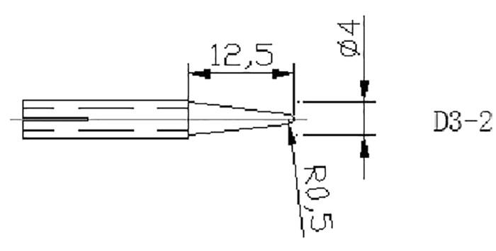 Grot typu stożek symbol D3-2 do lutownicy ZD-20A i stacji ZD-928