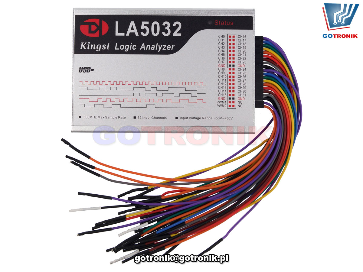 LA5032 analizator stanów logicznych LA-5032 USB 32 kanały Kingst VIS Logic Analyzer 