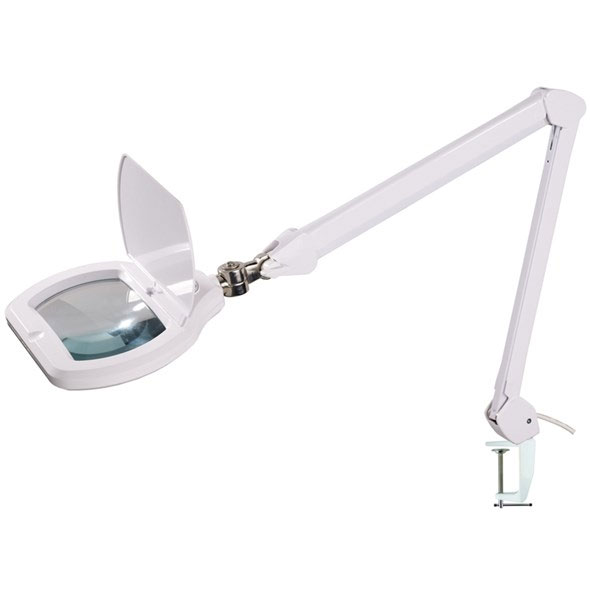 Lampa z lupą 3D 72xLED przykręcana do blatu z regulacją intensywności oświetlenia LAM-031 soczewka 170mm x 105mm