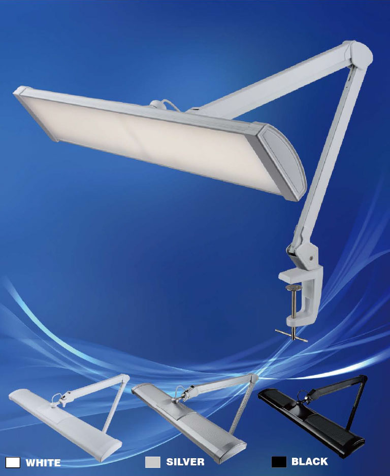 Lampa warsztatowa na ramieniu, Lampa stołowa 360 LED, Lampa biurkowa z funkcją ściemniacza, lampa kreślarska, 9506LED, 9506LED CCT-C,