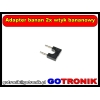 Adapter banan 2x wtyk bananowy (zwora)