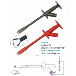Chwytak pomiarowy zakończony krokodylem czerwony 1000V 10A Amass
