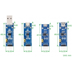 Moduł komunikacyjny USB-C na UART PL2303 konektor Waveshare