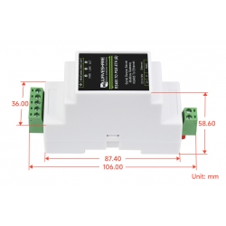 Przemysłowy serwer szeregowy RS485 do RJ45 Ethernet TCP/IP Waveshare