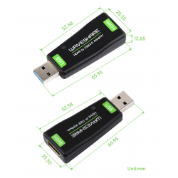 Adapter HDMI na USB 3.0 do gier, przesyłania strumieniowego, kamer Waveshare