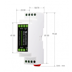 Konwerter RS232 na RS485 na szynę DIN 600W z izolatorem cyfrowym Waveshare