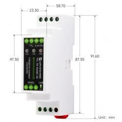 Konwerter TTL na RS485 z izolacją galwaniczną na szynę DIN 600W Waveshare