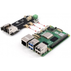 Wielofunkcyjna przejściówka z micro HDMI na HDMI do Raspberry Pi 5 / 4B Waveshare