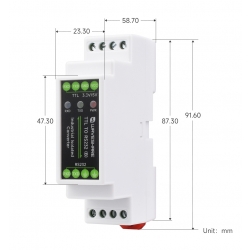 Konwerter TTL na RS232 izolowany montowany na szynę DIN Waveshare