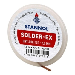 Taśma rozlutowująca plecionka 2mm Stannol Solder-Ex