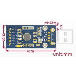 Moduł płytka UART USB CP2102 typ A