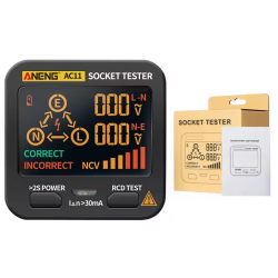 AC11 inteligentny tester napięcia gniazd sieciowych LCD 2.6V ~ 3.3V Aneng