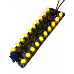 Wskaźnik wysterowania audio LED z mikrofonem USB equalizer żółty
