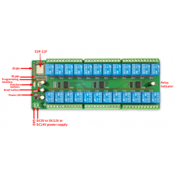 Moduł przekaźników WiFi 24 kanałowy ESP8266 ESP12-F 24V do Arduino