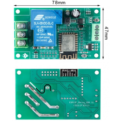 Moduł przekaźnika WiFi 1-kanałowy 30A ESP-12F płytka rozwojowa DC7-28V/5V ESP8266