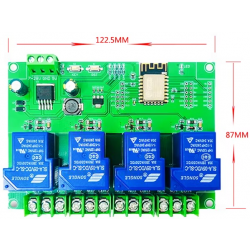 Moduł przekaźnikowy 8266 4 kanałowy 30A WiFi 7-28V DC