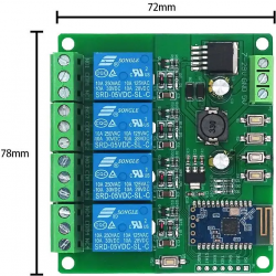 Moduł przekaźnika 4-kanałowy Bluetooth 5.0 do zdalnego sterowania urządzeniami