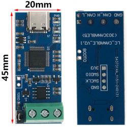 Adapter CANABLE V2.0 CAN-FD STM32G4 USB-C 170MHz 5V do przesyłania danych