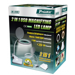 Lupa stołowa z podświetleniem LED 3D 1,75X 5V 2,5W USB MA-1010U Pro's Kit