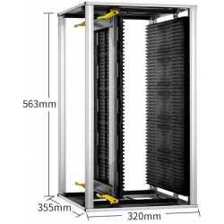 Magazynek stojak do płytek drukowanych PCB SMT typu Rack ESD 355×320×563mm SK1304