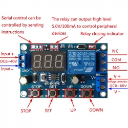 mikroprocesorowy sterownik - kontroler regulator do prostownika ładowania akumulatorów od 6V 12V 0V do 60V XY-DJ BTE-709