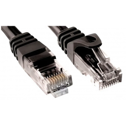 Kabel sieciowy patchcord 2m CAT 6e 2x RJ45 CCA 6P01 czarny