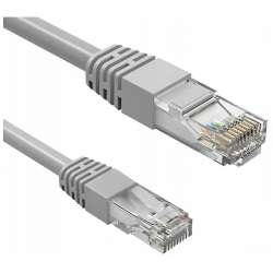 Kabel sieciowy patchcord 3m CAT 6e 2x RJ45 CCA 6P01 szary