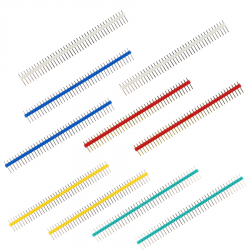 Listwa kołkowa 1x40pin raster 2,54mm zestaw 10 sztuk mix kolor 5 x 2