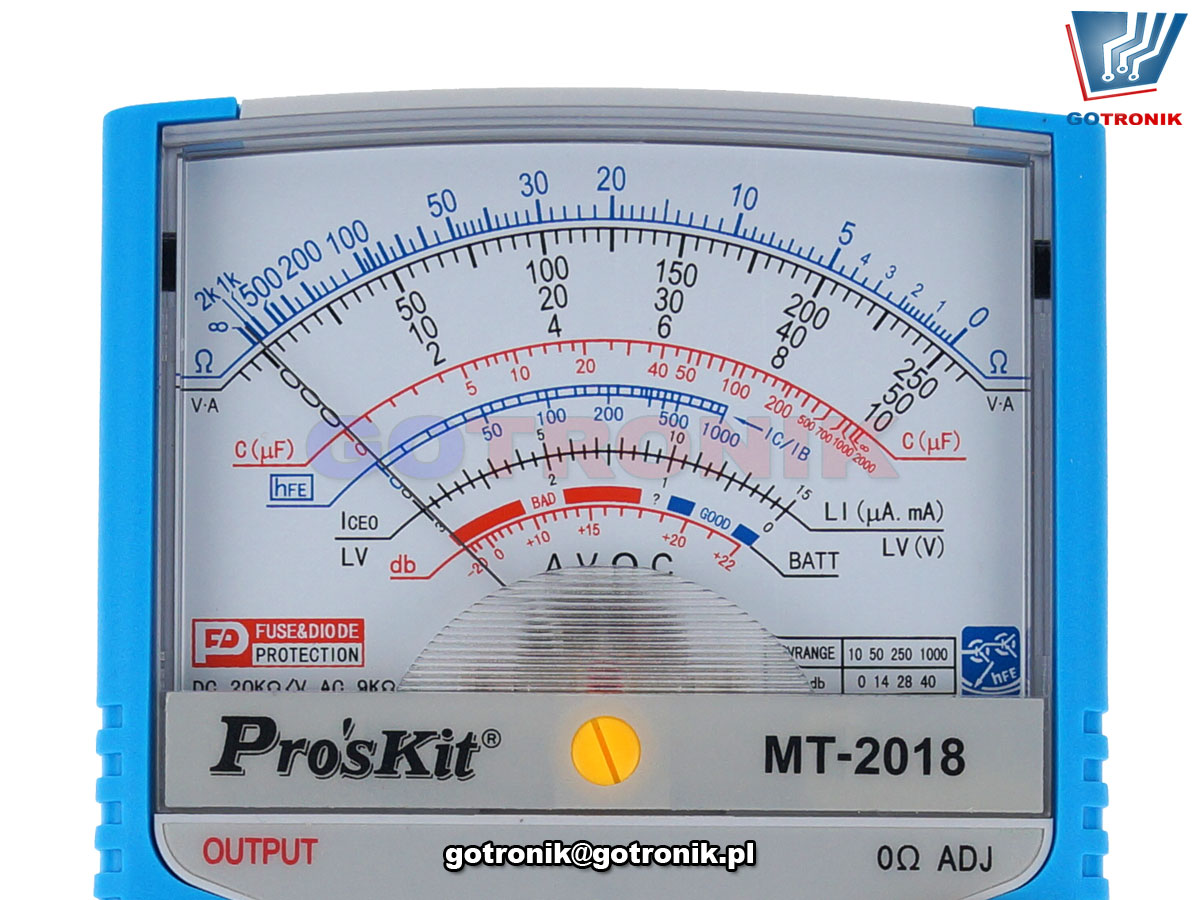 MT-2018 wielofunkcyjny multimetr analogowy MT2018 Proskit