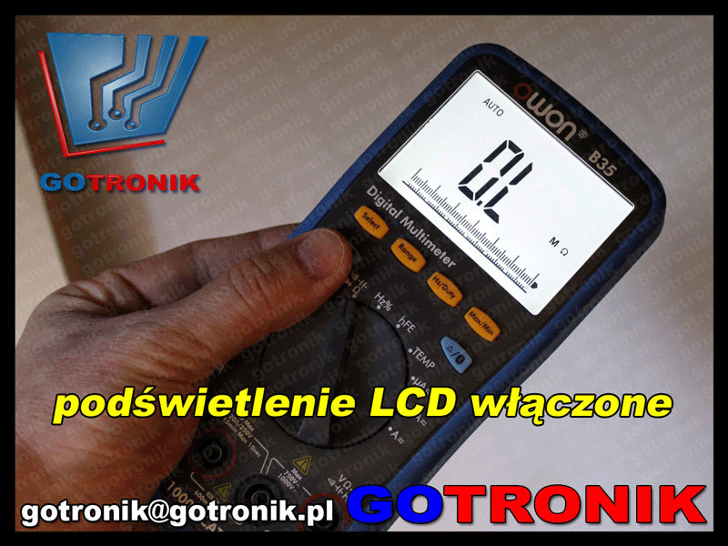 B35T+ Owon multimetr uniwersalny miernik cyfrowy LCD Bluetooth True RMS rejestrator