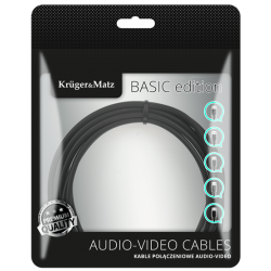 Kabel 2xRCA - 2xRCA 1.8m Kruger&Matz Basic do systemów audio, kin domowych KM1209