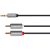 Kabel jack 3.5 wtyk stereo - 2 x RCA 3m Kruger&Matz Basic KM1216