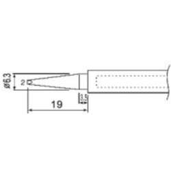 N7-4 grot płaski dłuto 2mm do lutownicy grotowej ZD-708N