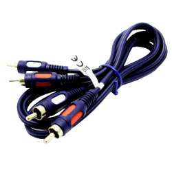 RK230 kabel przyłączeniowy 2x RCA - 2x RCA CINCH 1m łezka Vitalco