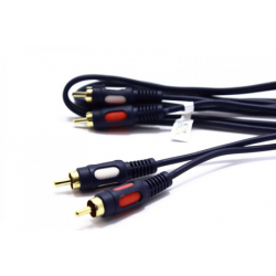 RK230 kabel przyłączeniowy 2x RCA - 2x RCA CINCH 1m łezka Vitalco