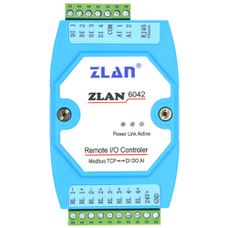 Moduł sterujący z przekaźnikami 4 wejścia cyfrowe / 2 wejścia analogowe IO Ethernet